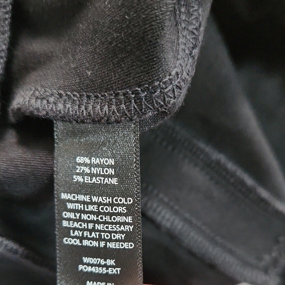 Betabrand Black Straight Leg Pants - Picture 3 of 10